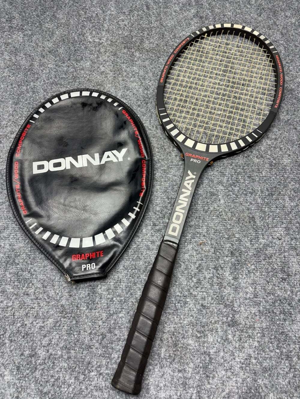 New Donnay Graphite Pro Vintage Tennis Racquet with Case Light 4 grip NOS